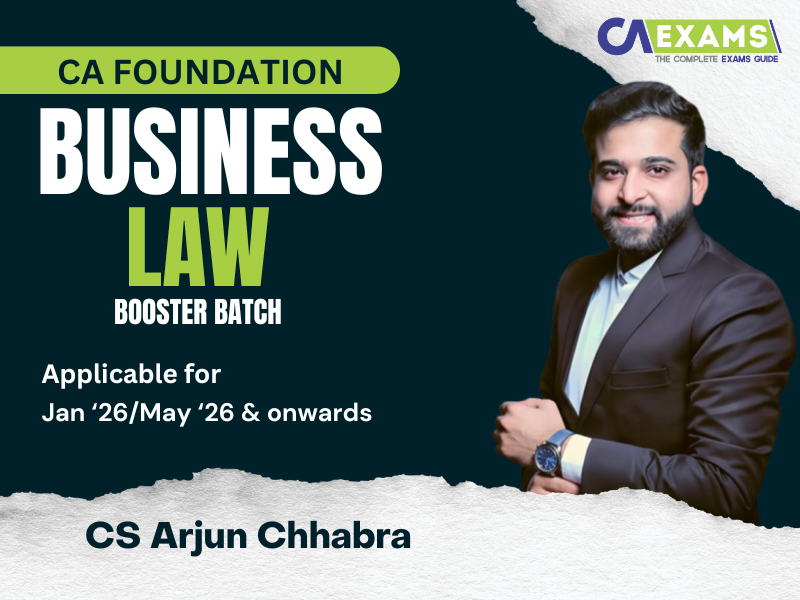 CA Foundation Business Laws Booster Batch By CS Arjun Chhabra