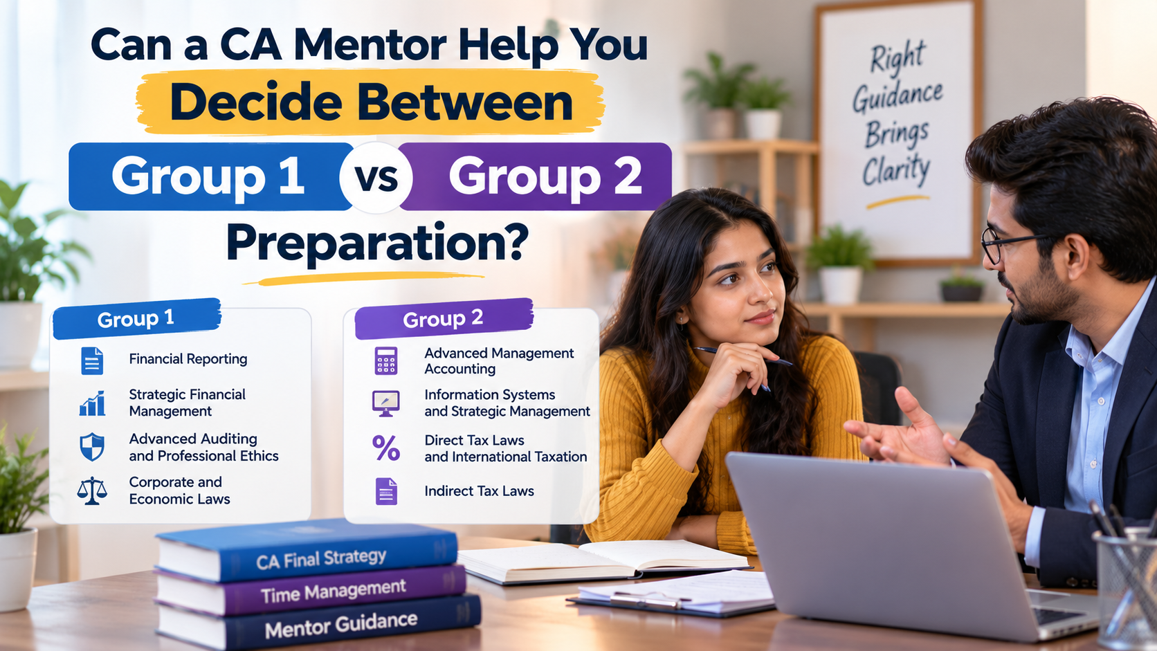 Can a CA Mentor Help You Decide Between Group 1 and Group 2 Preparation?