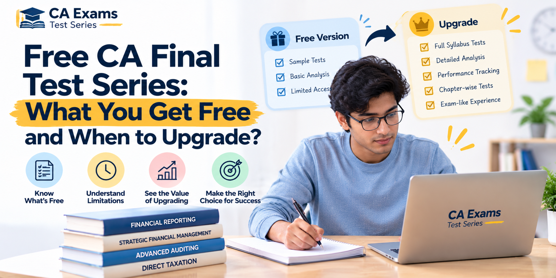 Free CA Final Test Series: What You Get Free and When to Upgrade