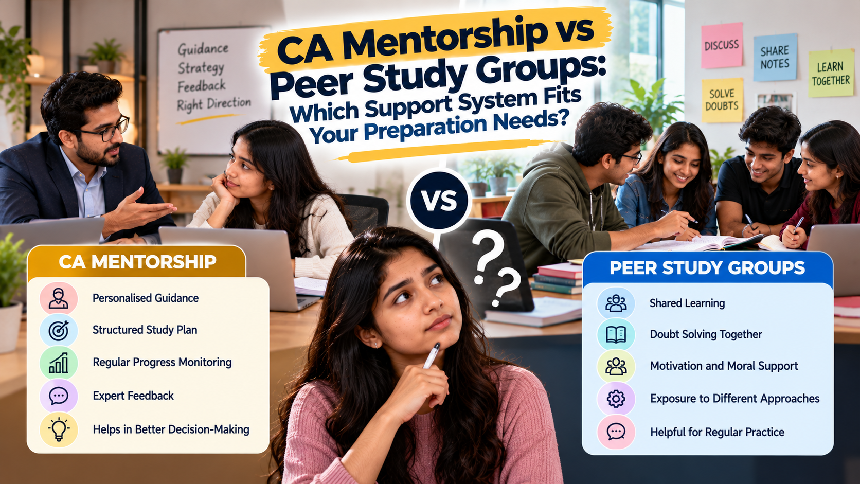 CA Mentorship vs Peer Study Groups: Which Support System Fits Your Preparation Needs?