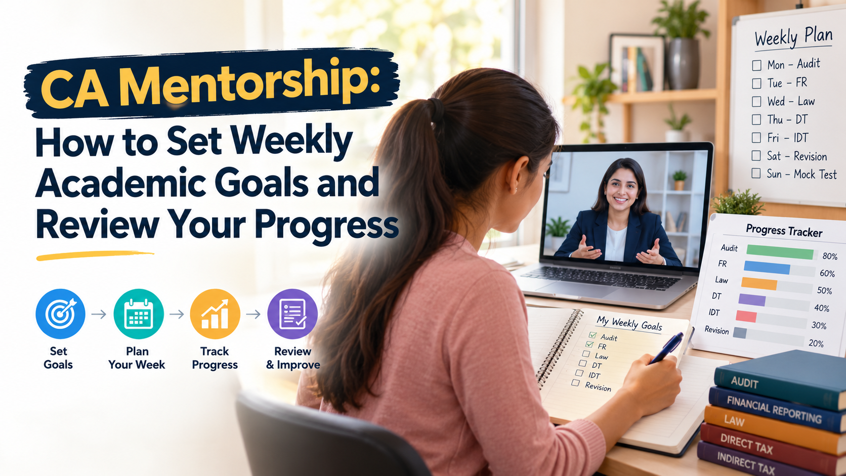 CA Mentorship: How to Set Weekly Academic Goals and Review Your Progress