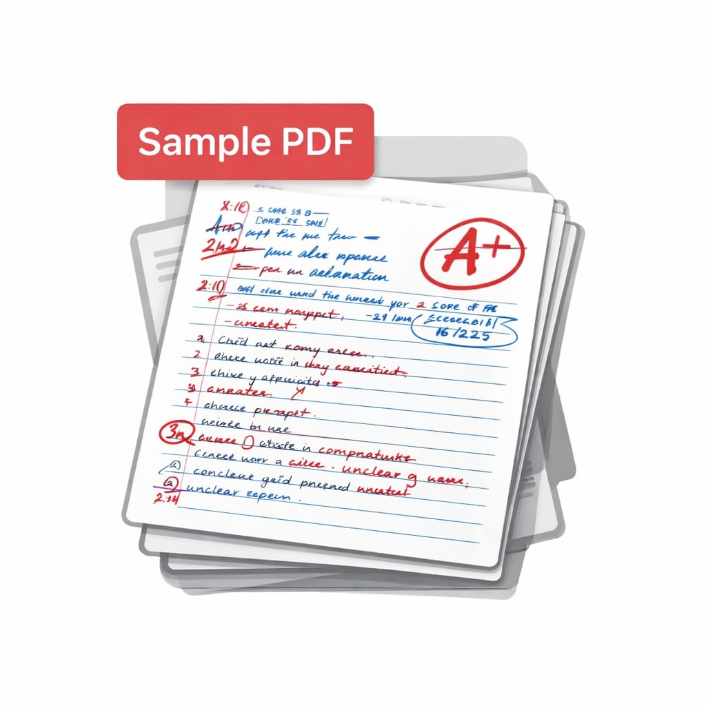 test series answer paper sample